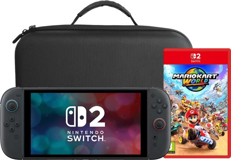 Nintendo Switch 2 + Mario Kart World + BlueBuilt Travel Case