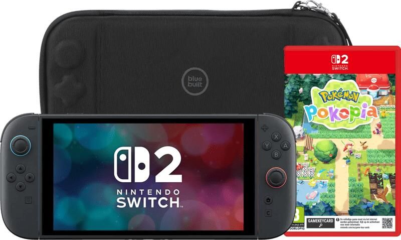 Nintendo Switch 2 + Pokémon Pokopia + BlueBuilt Beschermhoes