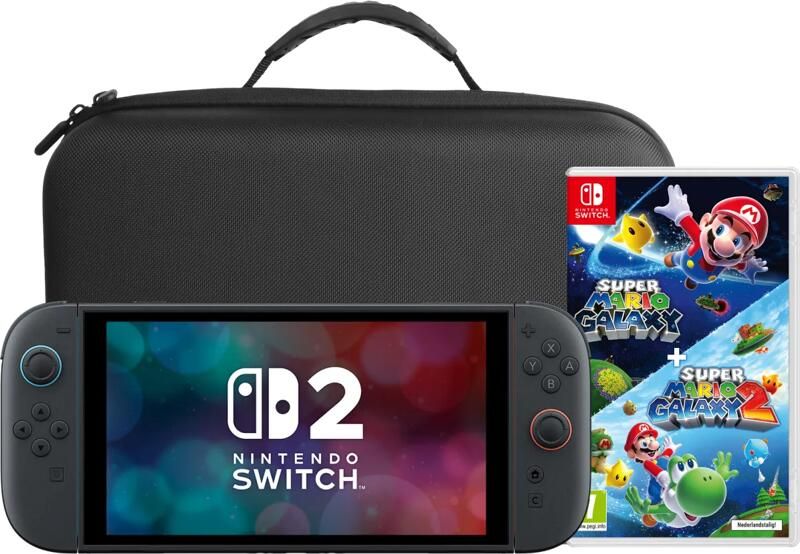 Nintendo Switch 2 + Super Mario Galaxy 1+2 + BlueBuilt Travelcase