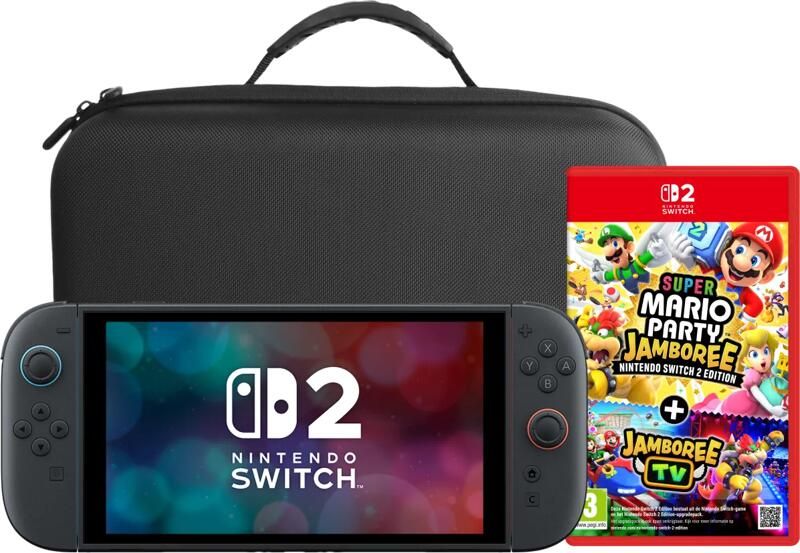 Nintendo Switch 2 + Super Mario Party Jamboree + BlueBuilt Travelcase XL