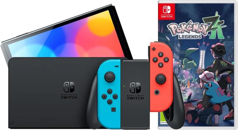 Nintendo Switch OLED Blauw Rood + Pokémon Legends: Z-A