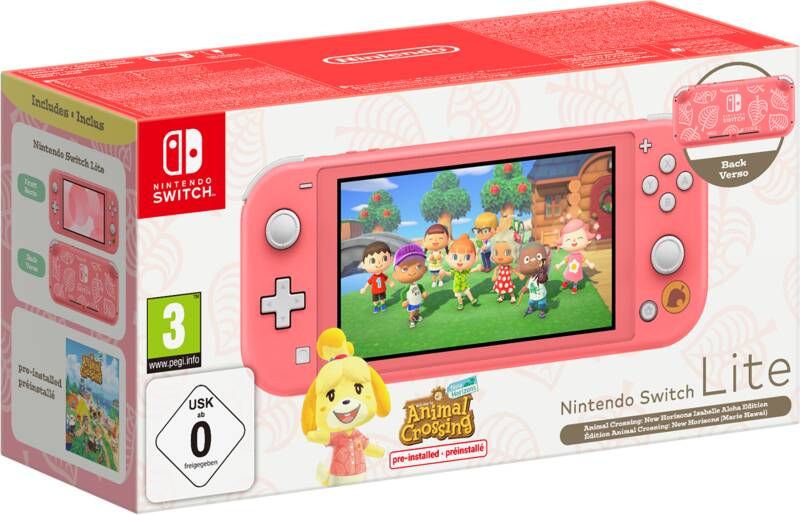 Nintendo Switch Lite Animal Crossing New Horizons Editie Roze