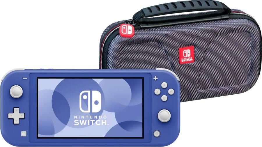Nintendo Switch Lite Blauw + Bigben Beschermtas