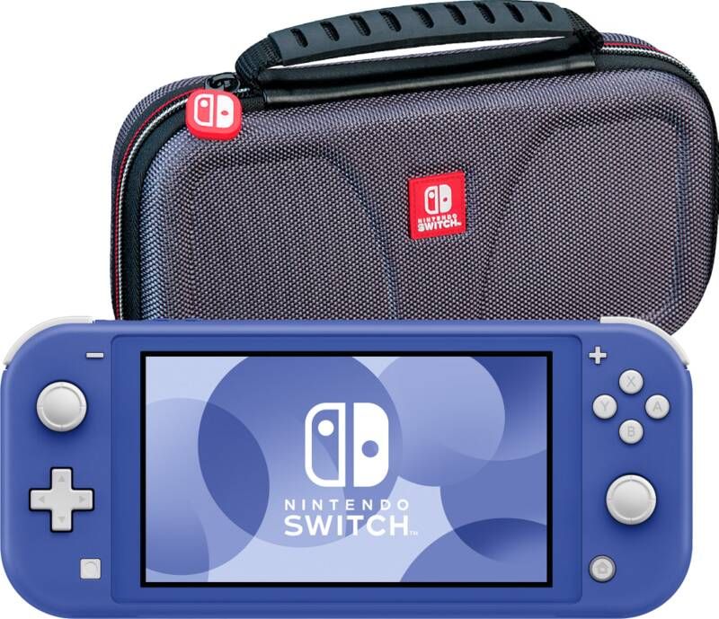 Nintendo Switch Lite Blauw + Bigben Beschermtas