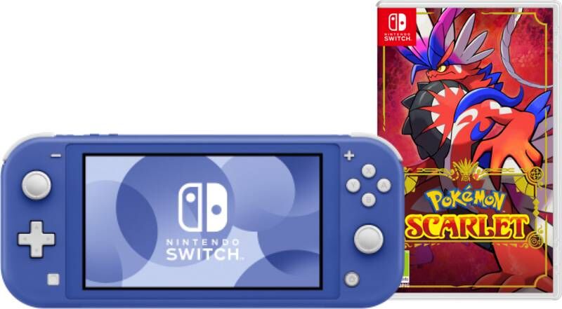 Nintendo Switch Lite Blauw + Pokémon Scarlet