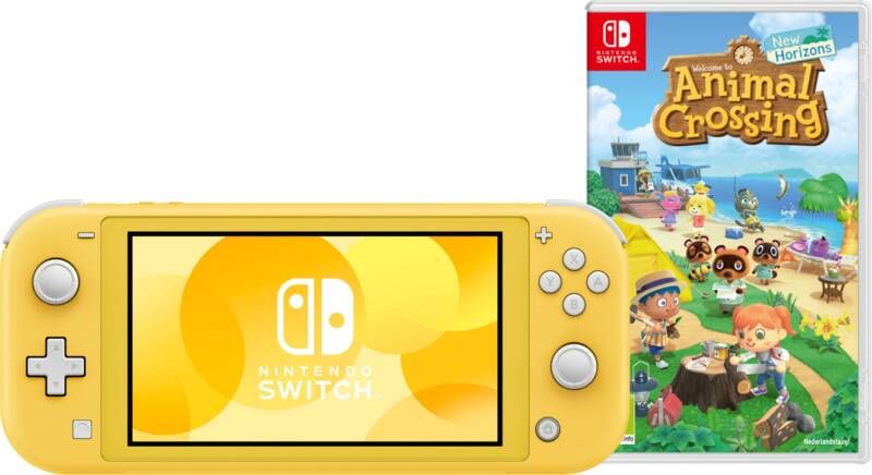 Nintendo Switch Lite Geel + Animal Crossing New Horizons