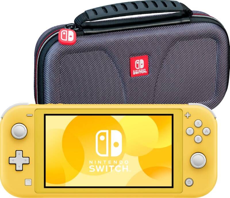 Nintendo Switch Lite Geel + Bigben Beschermtas