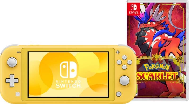 Nintendo Switch Lite Geel + Pokémon Scarlet