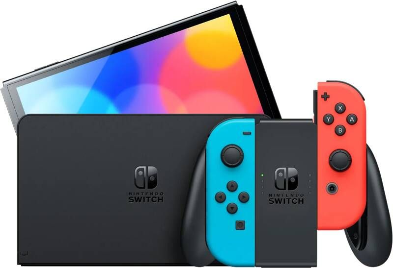 Nintendo Switch-console (OLED-model): nieuwe versie intense kleuren 7-inch scherm met een Joy-Con Neon