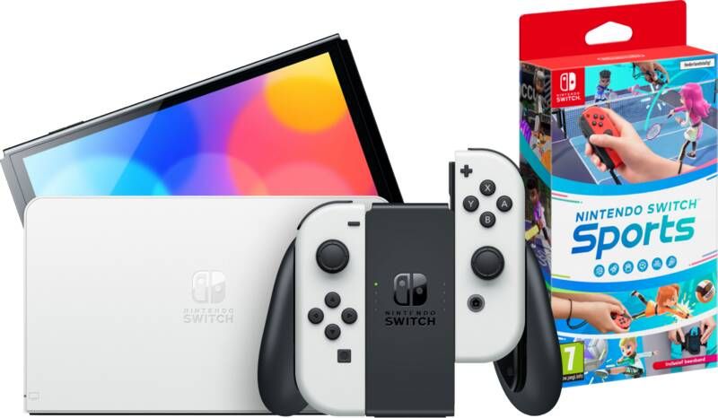 Nintendo Switch OLED Wit + Switch Sports