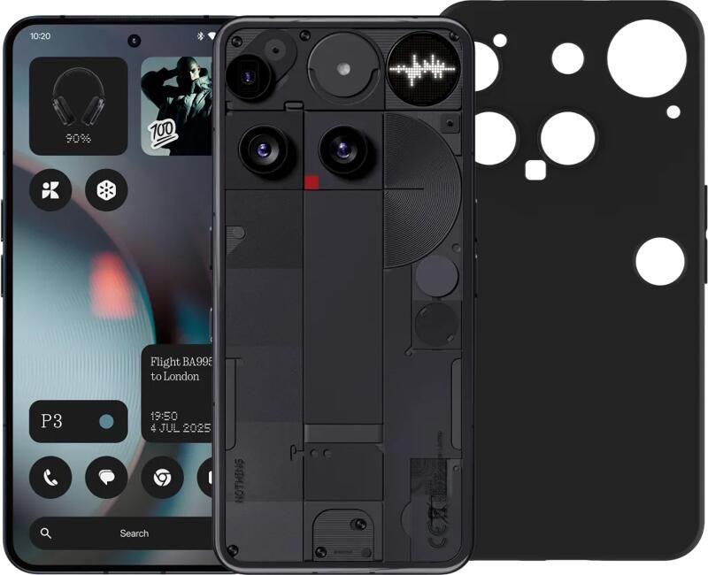 Nothing Tech Nothing Phone (3) 256GB Zwart 5G + Just in Case Back Cover Zwart