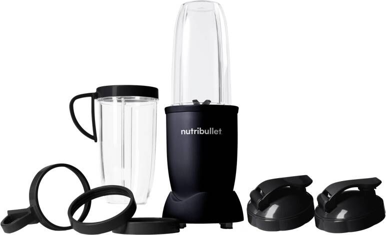 Nutribullet Exclusive All Black- 900 Watt Smoothie Maker Incl. To Go Accessoires & Digitaal Receptenboek Zwart