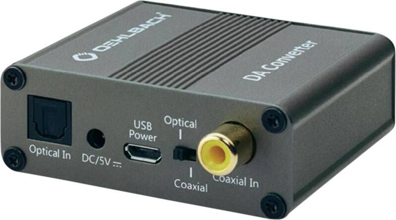 Oehlbach Digitaal-analoogconverter coaxiale en optische ingang voor digitaal signaal TV accessoire Bruin