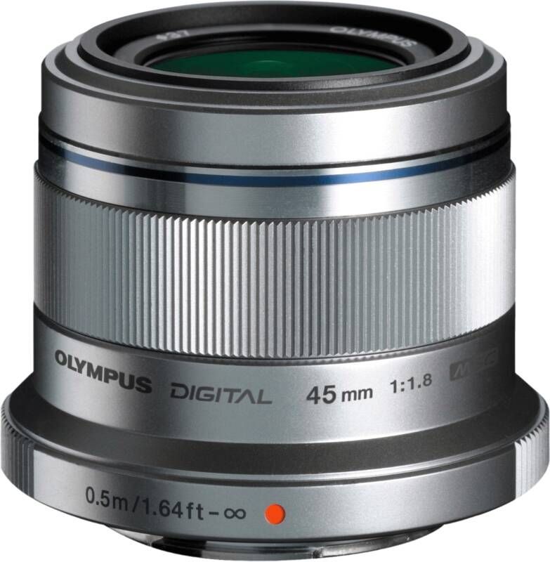 Olympus M.Zuiko Digital ED 45mm f 1.8 Zilver OP=OP | Top 10 Objectieven lenzen | Fotografie Objectieven | V311030SE000