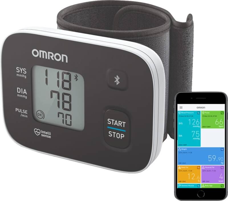 Omron RS3 Intelli IT Bloeddrukmeter Pols Blood Pressure Monitor met Hartslagmeter – Onregelmatige Hartslag -Klinisch Gevalideerde Polsbloeddrukmeter 13 5 tot 21 5 cm Manchet – 5 jaar Garantie