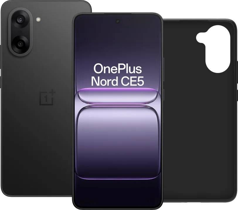 OnePlus Nord CE 5 256GB Zwart 5G + BlueBuilt Back Cover Zwart