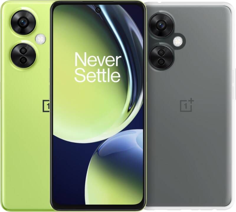 OnePlus Nord CE3 Lite 128GB Groen 5G + Just in Case Soft Design Back Cover Transparant