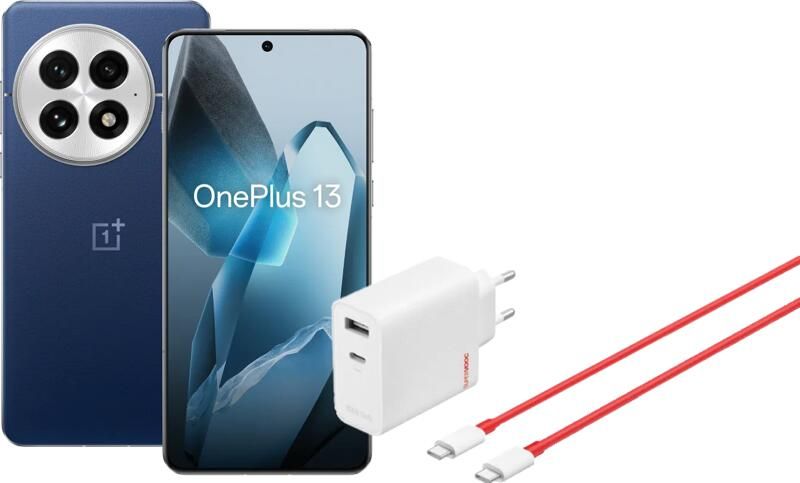 OnePlus 13 512GB Blauw 5G + SuperVOOC Oplader 120W met 2 Poorten