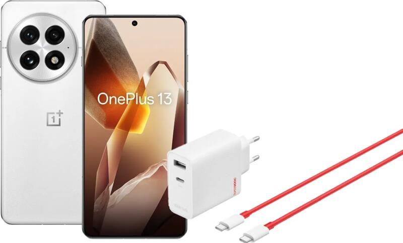 OnePlus 13 512GB Wit 5G + SuperVOOC Oplader 120W met 2 Poorten