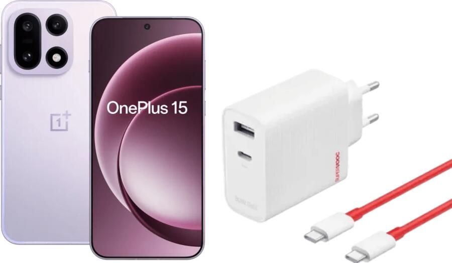 OnePlus 15 512GB Paars 5G + SuperVOOC Oplader 120W + Usb C kabel