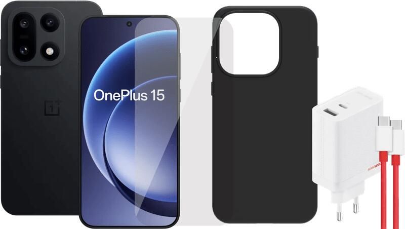 OnePlus 15 512GB Zwart 5G + Compleet Accessoirepakket