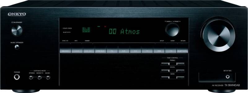 Onkyo AV Receiver TX-SR494DAB Zwart | Hifi componenten | Beeld&Geluid Audio | 4573211159066