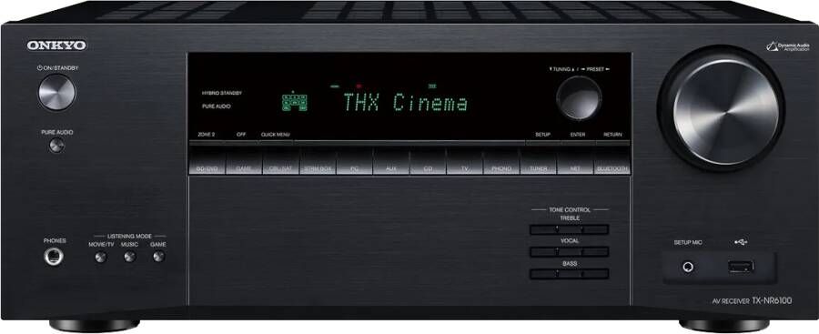 Merkloos Onkyo TX-NR6100 AV-receiver zwart 7.2 kanalen