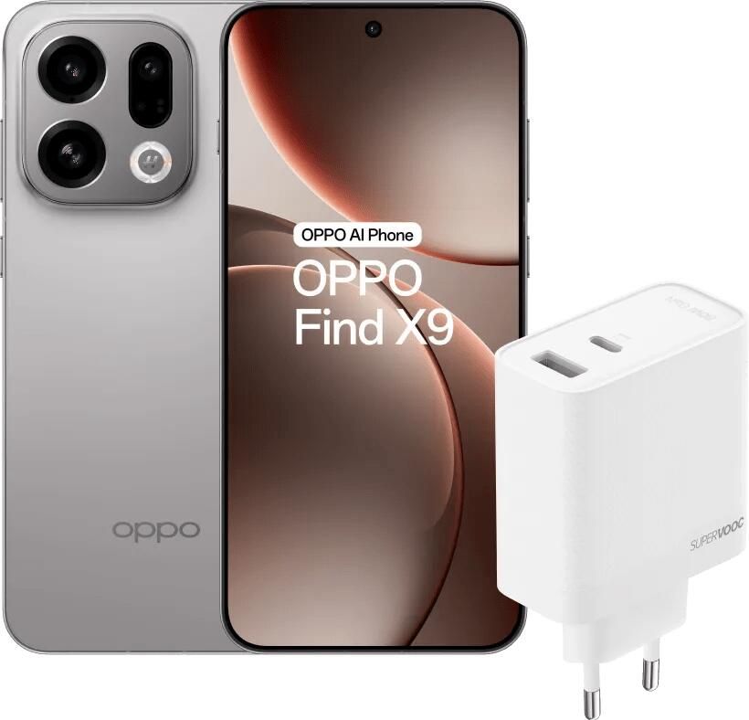Oppo Find X9 512GB Grijs 5G + SuperVOOC Oplader 80W