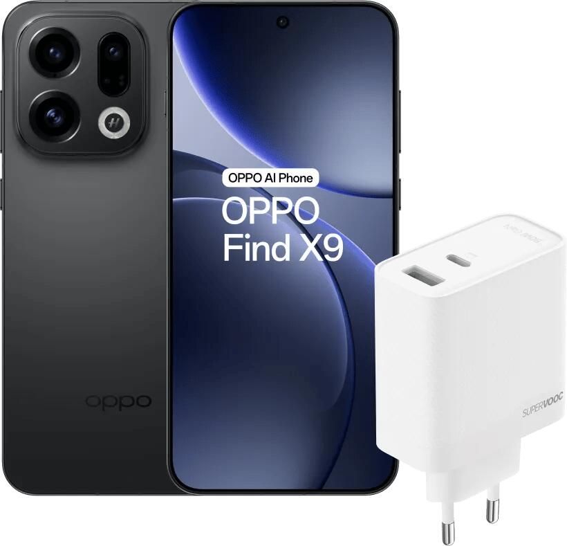 Oppo Find X9 512GB Zwart 5G + SuperVOOC Oplader 80W