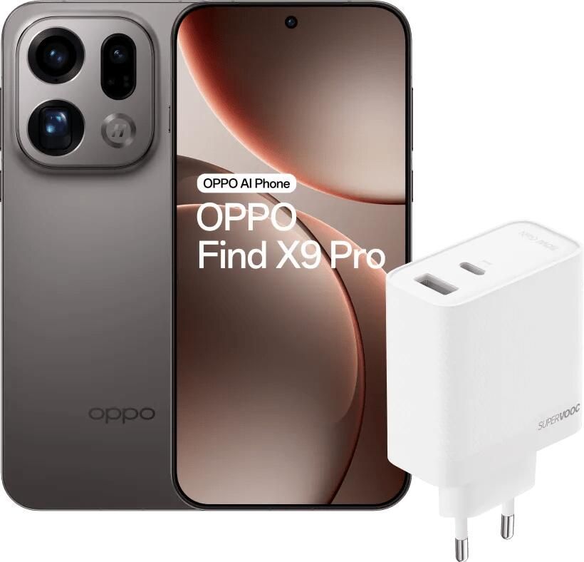 Oppo Find X9 Pro 512GB Grijs 5G + SuperVOOC Oplader 80W