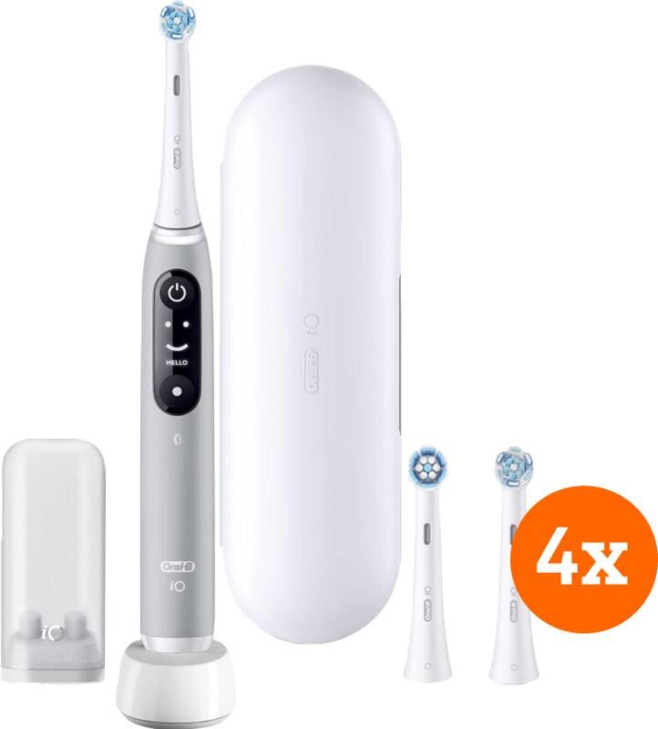 Oral-B iO 6n Grijs + iO Ultimate Clean opzetborstels (4 stuks)