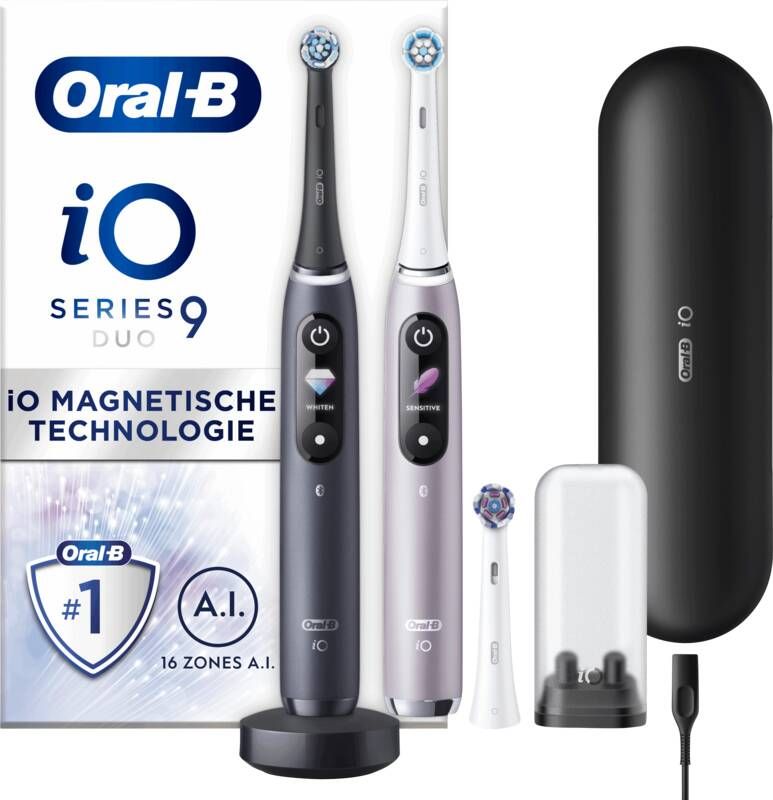 Oral B Oral-B Special Edition iO 9 Roze en Zwart Elektrische Tandenborstel Duopack