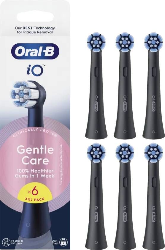 Oral-B iO Gentle Care opzetborstels zwart 6 stuks