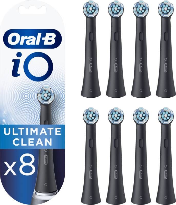 Oral B Oral-B IO Ultimate Clean Black Opzetborstels Voor Tandenborstel Verpakking Van 8