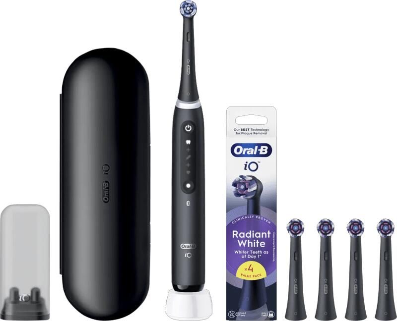 Oral-B iO 5N Zwart + 4 opzetborstels voor wittere tanden