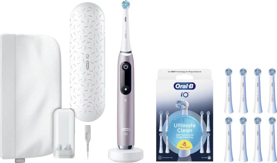 Oral-B iO 9n Rozenkwarts + 8 opzetborstels