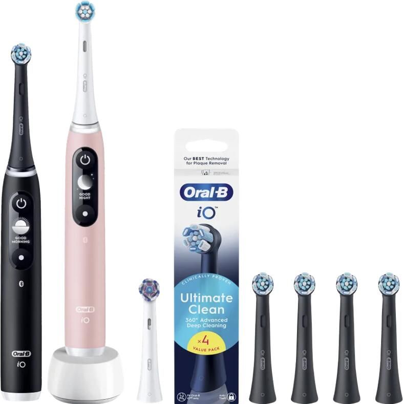 Oral-B iO Series 6N Duo Pack Zwart + Roze Value Pack