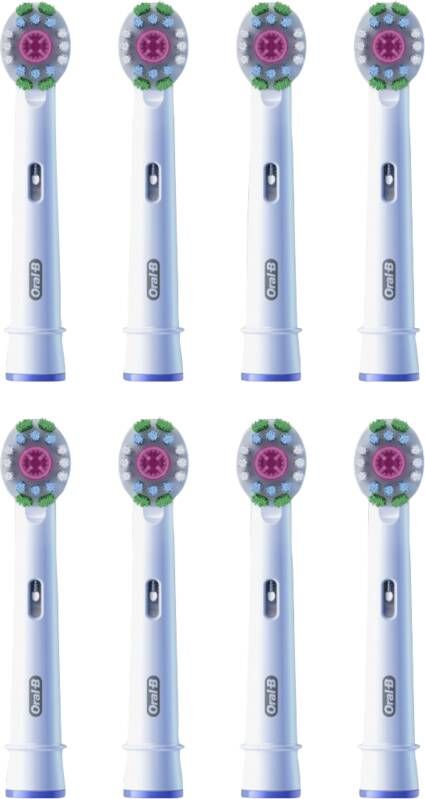 Oral-B 3D White opzetborstels wit 8 stuks