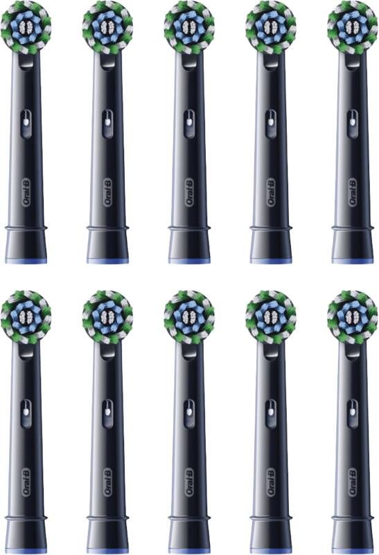 Oral B Oral-B Pro Cross Action Opzetborstels Zwart Met CleanMaximiser Technologie 10 Stuks Brievenbusverpakking