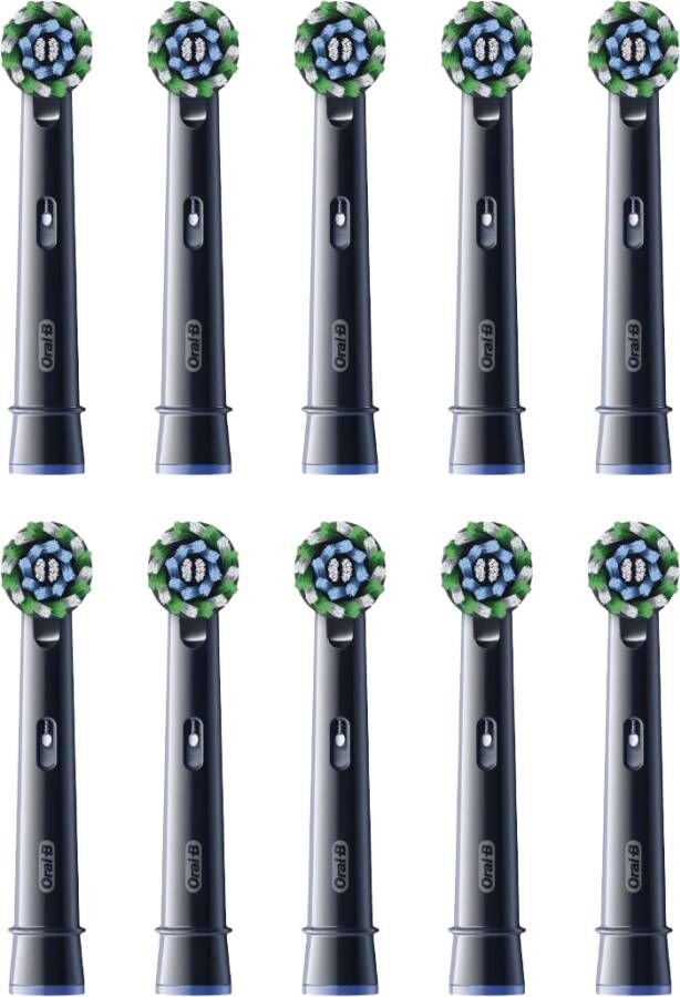 Oral B Oral-B Pro Cross Action Opzetborstels Zwart Met CleanMaximiser Technologie 10 Stuks Brievenbusverpakking