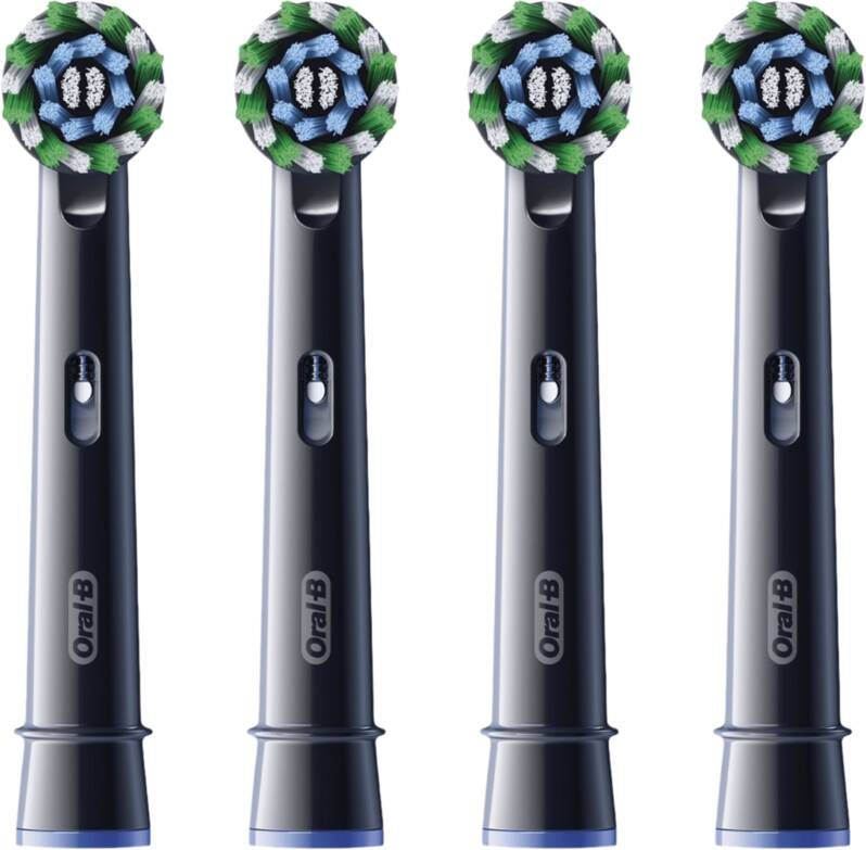 Oral B Oral-B Cross Action Pro Opzetborstels Met CleanMaximiser Technologie Zwart 4 Stuks