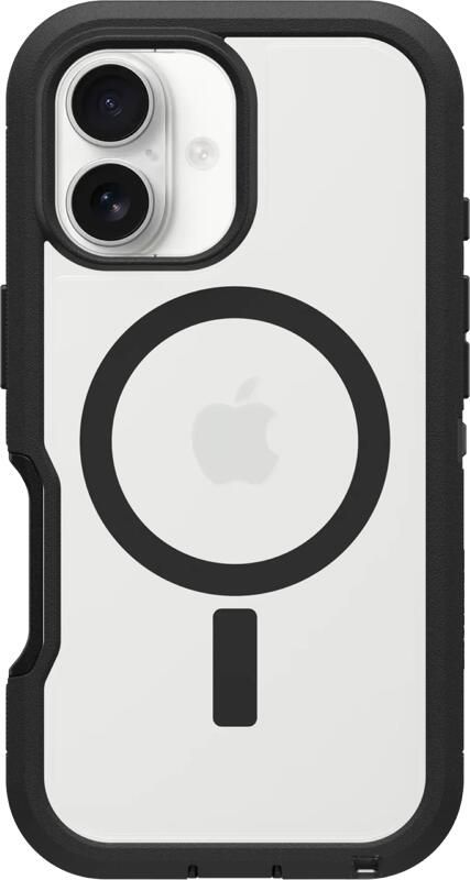 OtterBox Defender XT iPhone 16 Back Cover met MagSafe Magneet Transparant met Zwarte Rand