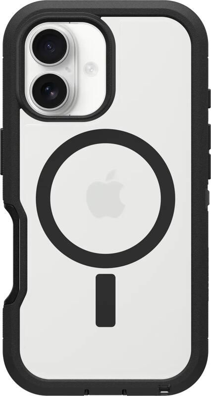 OtterBox Defender XT iPhone 16 Back Cover met MagSafe Magneet Transparant met Zwarte Rand