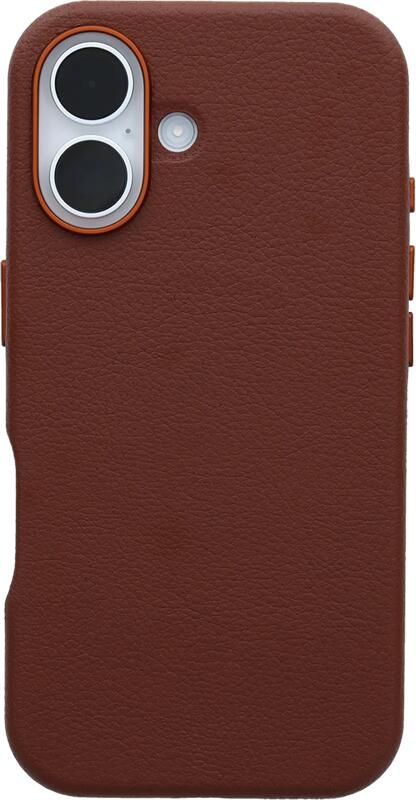 OtterBox Symmetry Apple iPhone 16 Back Cover met MagSafe Magneet Leer Bruin