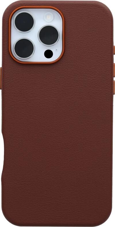 OtterBox Symmetry Apple iPhone 16 Pro Max Back Cover met MagSafe Magneet Leer Bruin
