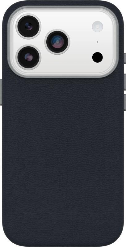 OtterBox Symmetry iPhone 17 Pro Back Cover met MagSafe Magneet Leer Blauw