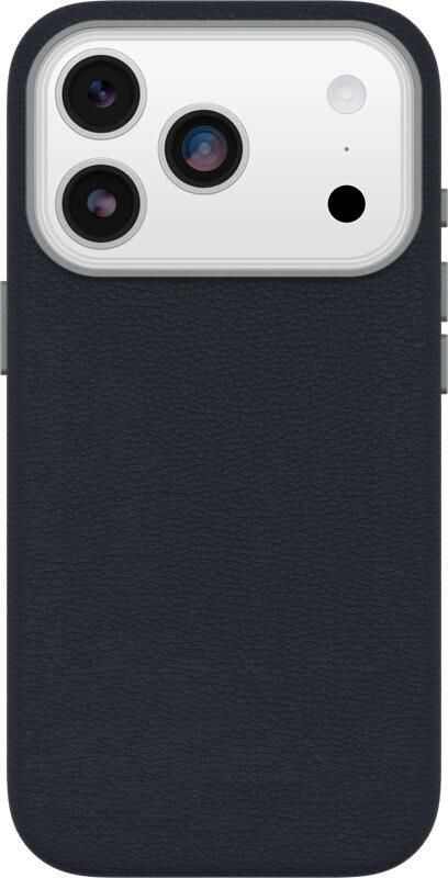 OtterBox Symmetry iPhone 17 Pro Back Cover met MagSafe Magneet Leer Blauw
