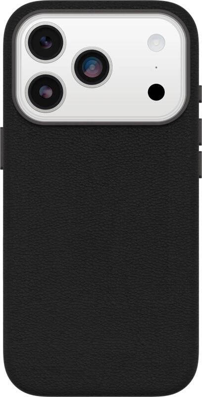 OtterBox Symmetry iPhone 17 Pro Back Cover met MagSafe Magneet Leer Zwart