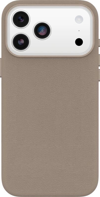 OtterBox Symmetry iPhone 17 Pro Max Back Cover met MagSafe Magneet Leer Grijs