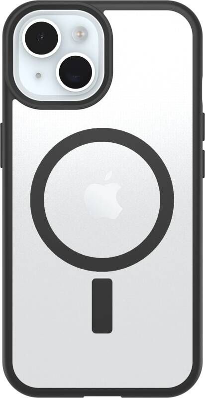 OtterBox React iPhone 15 14 en 13 Back Cover met MagSafe Magneet Transparant Zwarte Rand